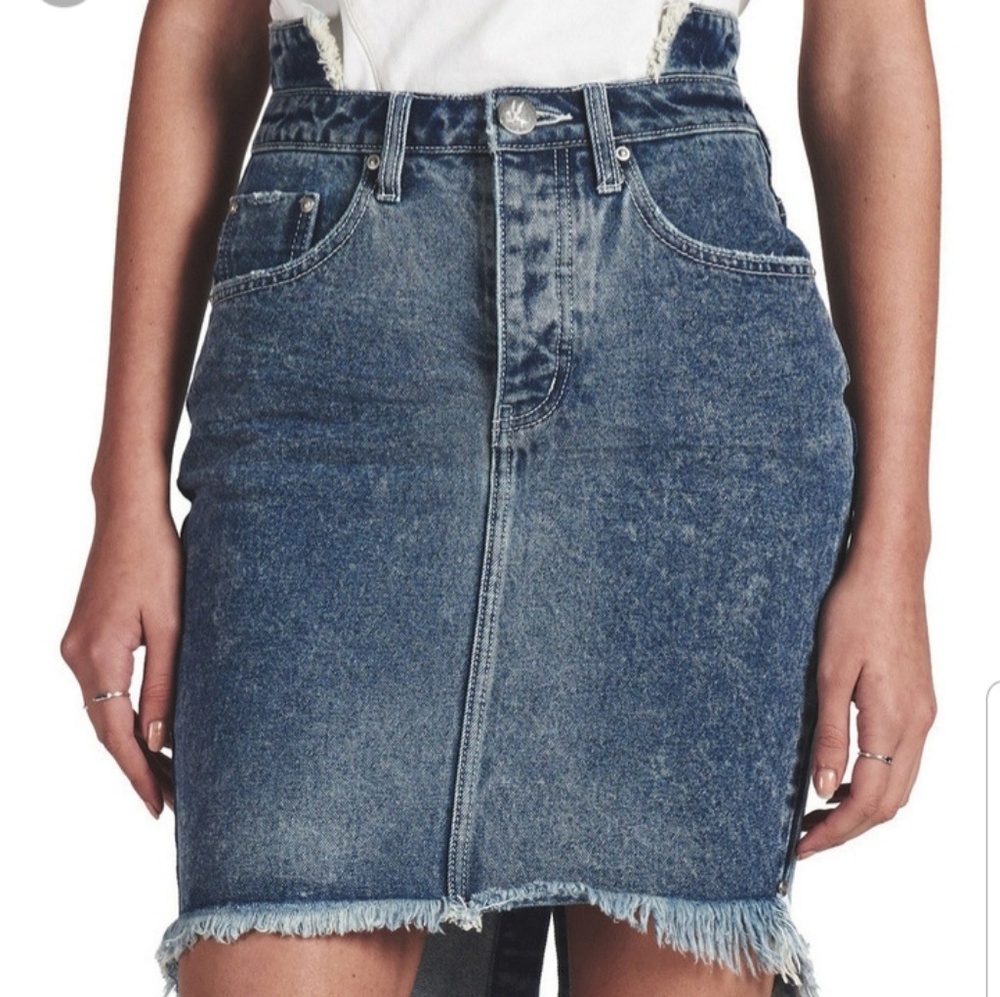 One Teaspoon High Waist Denim Skirt